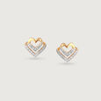 Dazzling Heartbeat Diamond Stud Earrings 4