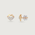 Dazzling Heartbeat Diamond Stud Earrings 5