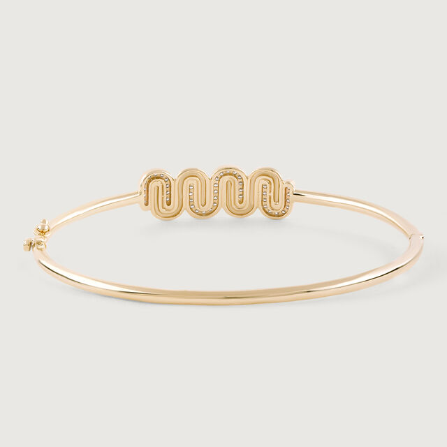 Intertwined Bonds Gold & Diamond Bangle 5