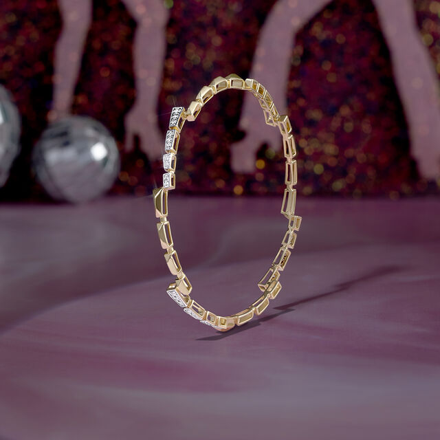 Twilight Radiance Gold & Diamond Bangle 