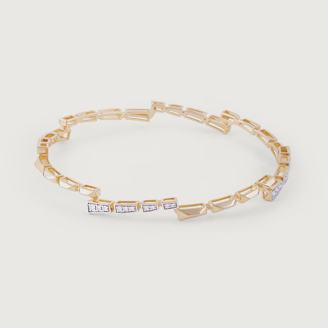 Twilight Radiance Gold & Diamond Bangle 3