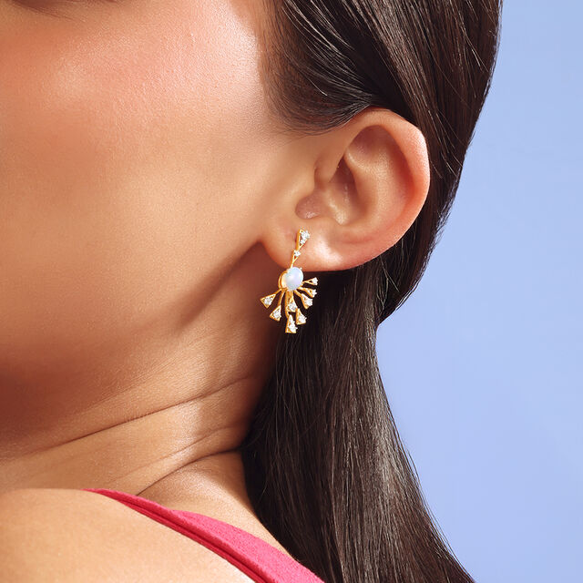 Celestial Opal & Diamond Drop Earrings 2