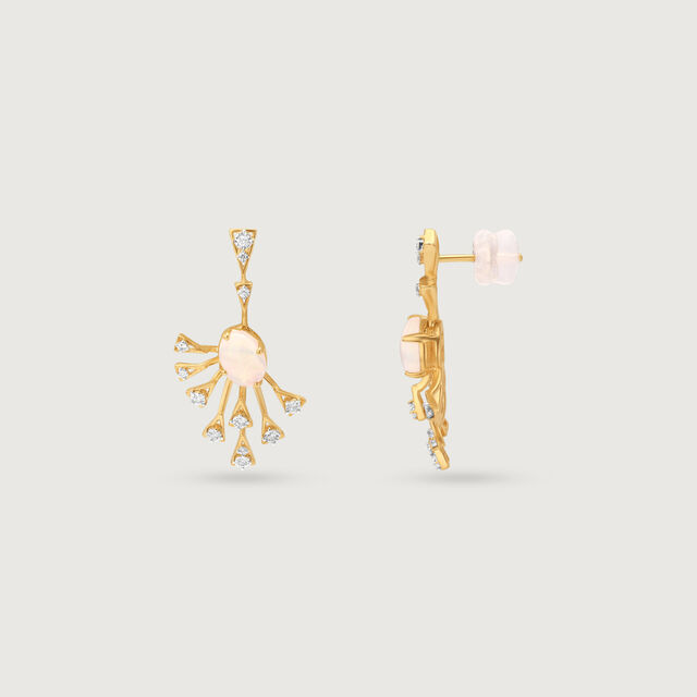 Celestial Opal & Diamond Drop Earrings 5