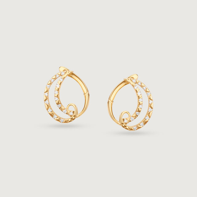 Sunflare Orbit Diamond Hoop Earrings 6