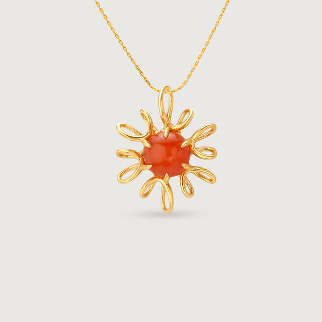 Radiant Bloom Carnelian Pendant 4