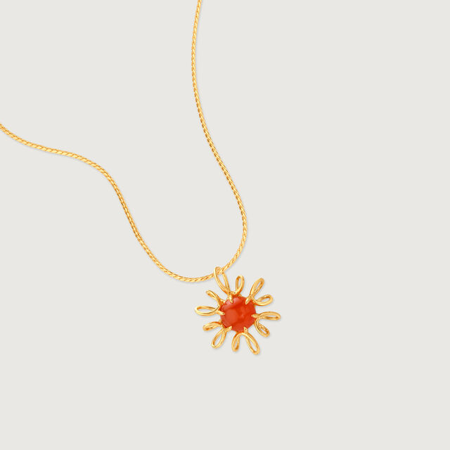 Radiant Bloom Carnelian Pendant 5
