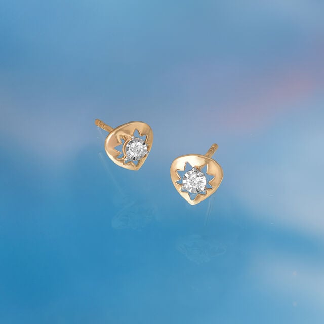 Radiant Solar Diamond Stud Earrings 