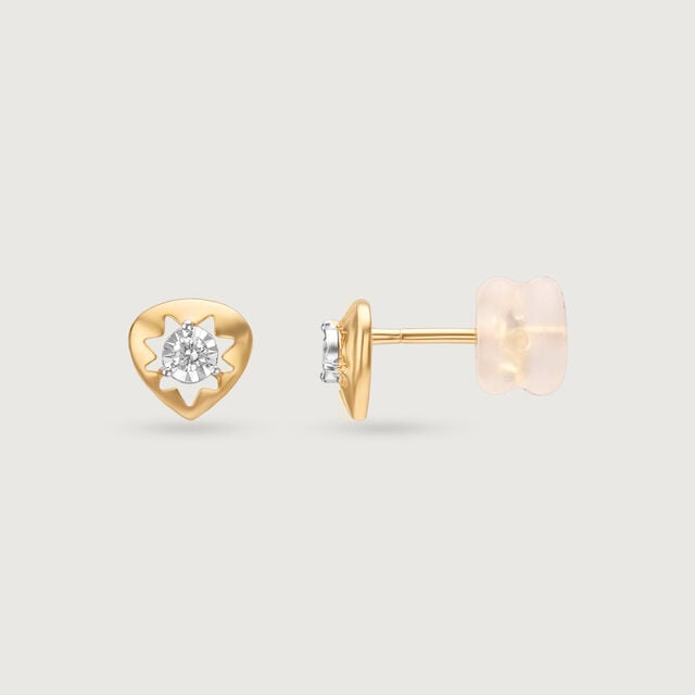Radiant Solar Diamond Stud Earrings 5