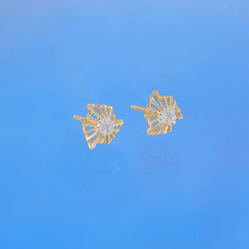 Sunburst Radiance Diamond Stud Earrings