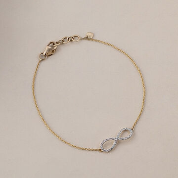 Infinity Elegance Diamond & Gold Bracelet