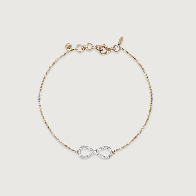 Infinity Elegance Diamond & Gold Bracelet 3