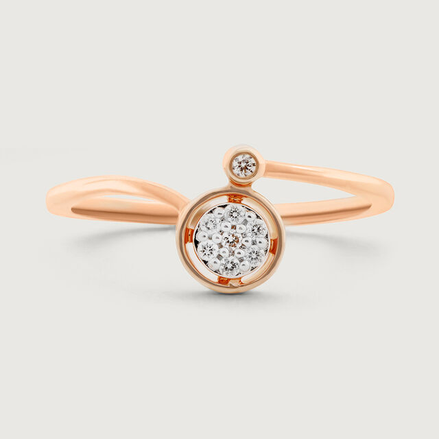 Shimmering Halo Gold & Diamond Finger Ring 3