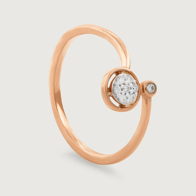 Shimmering Halo Gold & Diamond Finger Ring 4