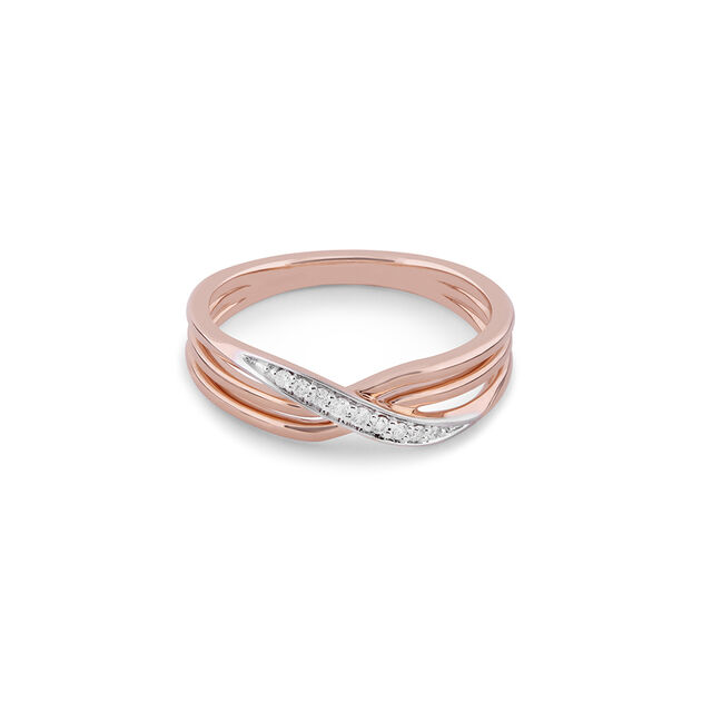 Twisted Beauty Gold & Diamond Finger Ring