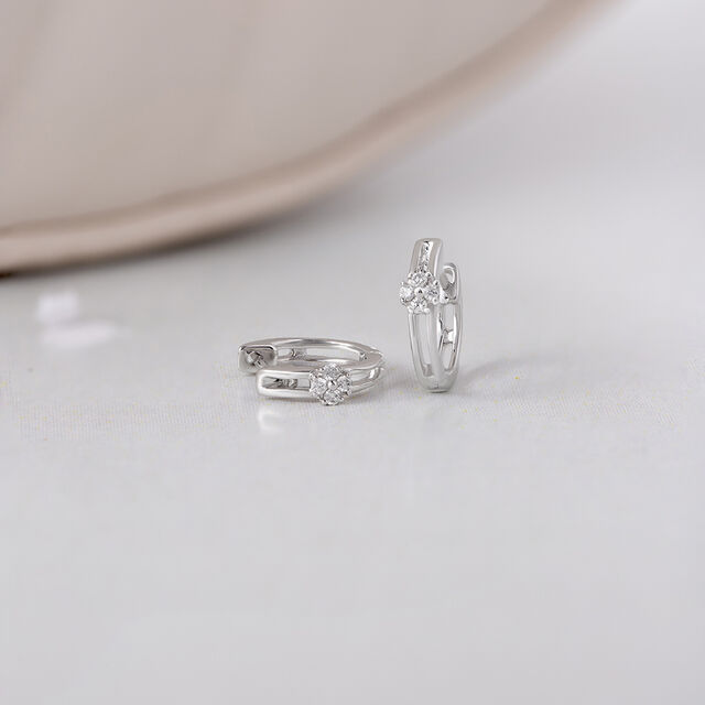 Winsome Shine Gold & Diamond Hoop Earrings 