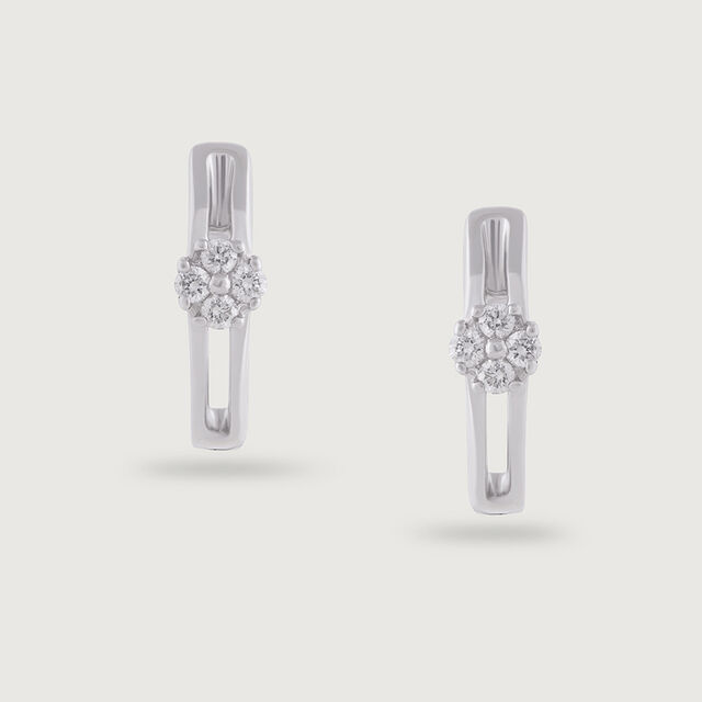 Winsome Shine Gold & Diamond Hoop Earrings 3