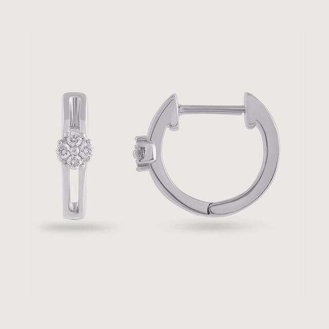 Winsome Shine Gold & Diamond Hoop Earrings 4