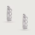 Classic Sleek Gold & Diamond Hoop Earrings 3
