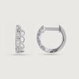 Classic Sleek Gold & Diamond Hoop Earrings 4