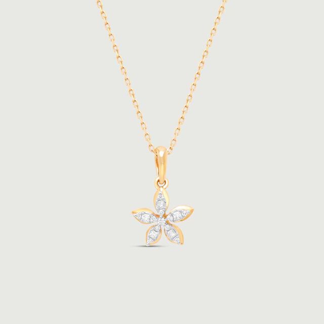 Twinkling Fleur Diamond Pendant 3