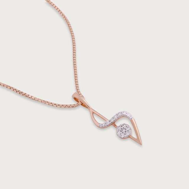 Graceful Twist Gold & Diamond Pendant 3