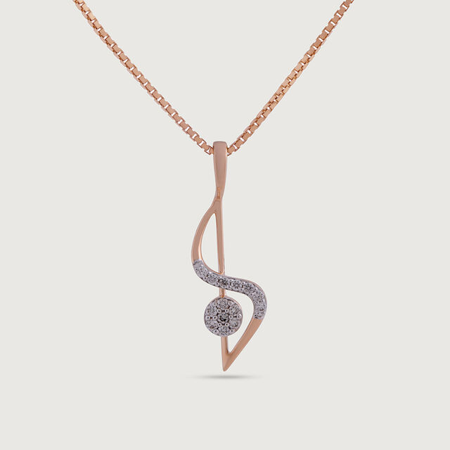 Graceful Twist Gold & Diamond Pendant 4