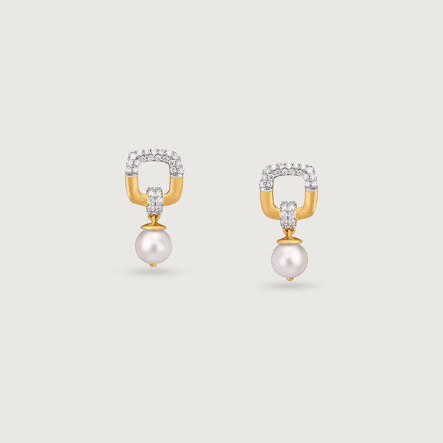 Opulent Charm Gold & Pearl Drop Earrings 4