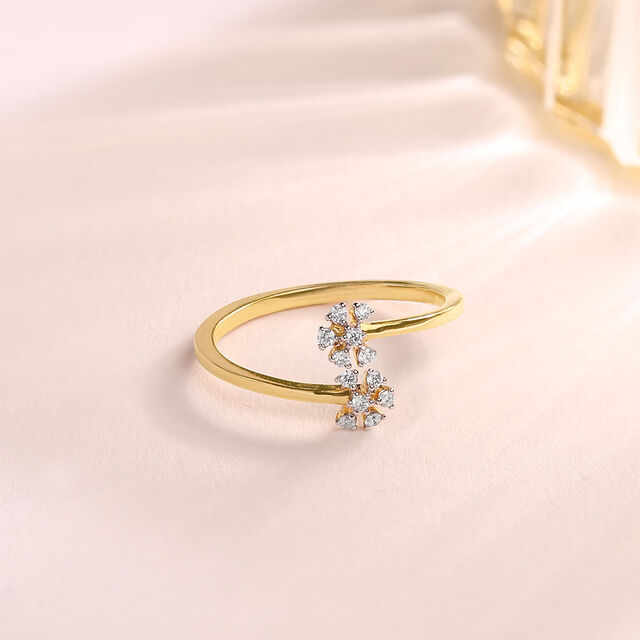 Blossom Brilliance Gold & Diamond Finger Ring 