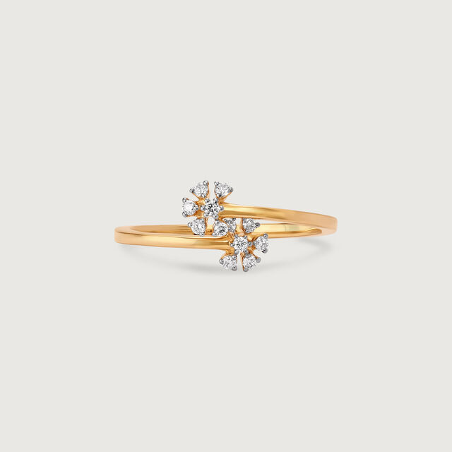Blossom Brilliance Gold & Diamond Finger Ring 5