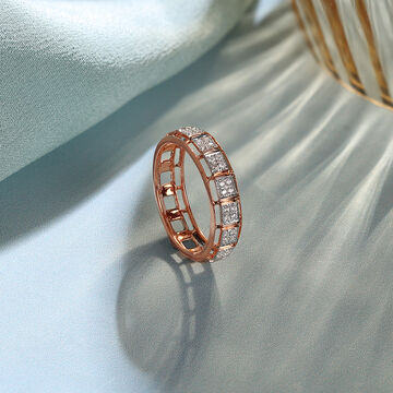 Cubic Splendour Gold & Diamond Finger Ring