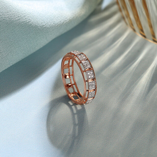 Cubic Splendour Gold & Diamond Finger Ring 