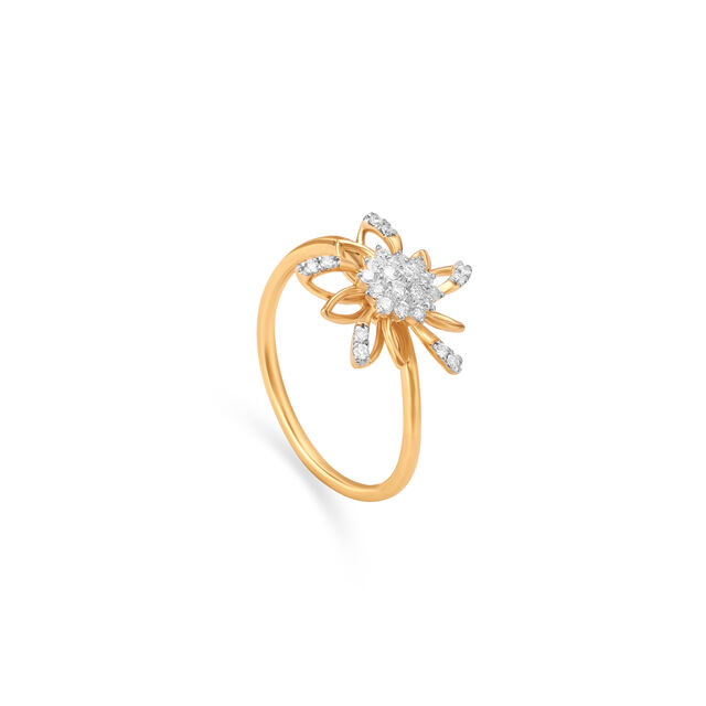 Garden Glow Gold & Diamond Finger Ring 4