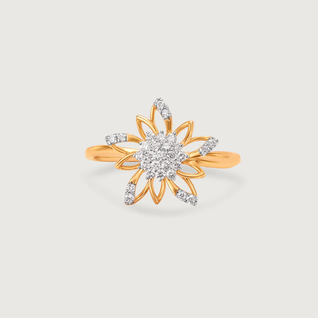 Garden Glow Gold & Diamond Finger Ring 5
