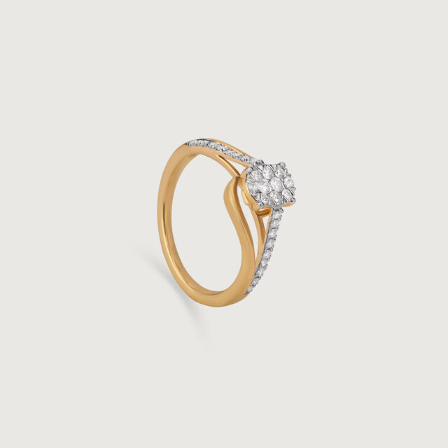 Sparkling Love Gold & Diamond Finger Ring 3