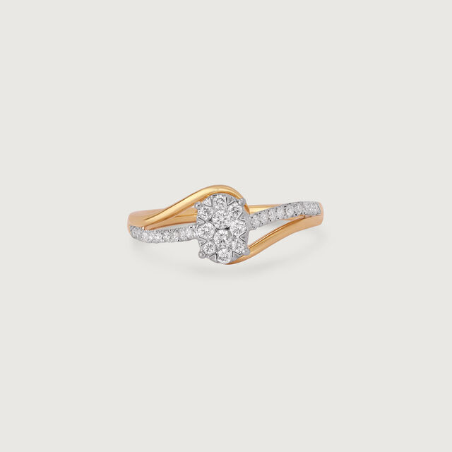 Sparkling Love Gold & Diamond Finger Ring 4