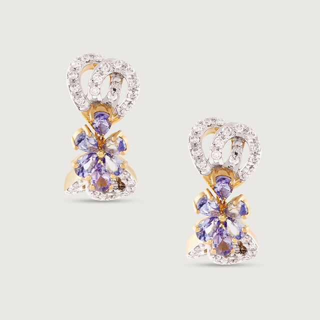 Vintage Chic Gold & Diamond Hoop Earrings 5