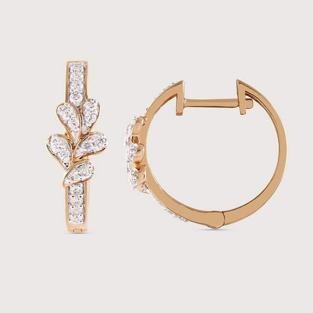 Blossom Chic Gold & Diamond Hoop Earrings 5