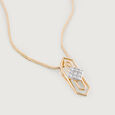 Prism Shield Gold & Diamond Pendant 5