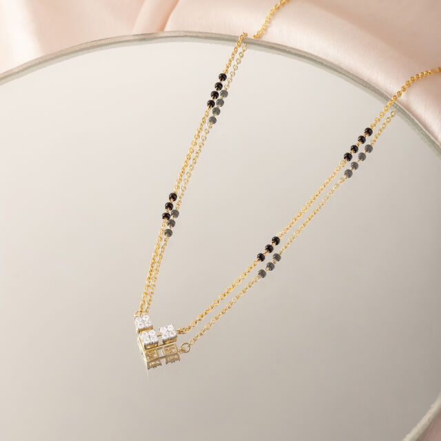 Starlight Symmetry 18Kt Gold and Diamond Mangalsutra 