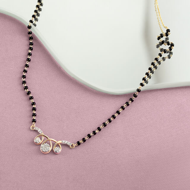 Twilight Swirls Gold and Diamond Mangalsutra 