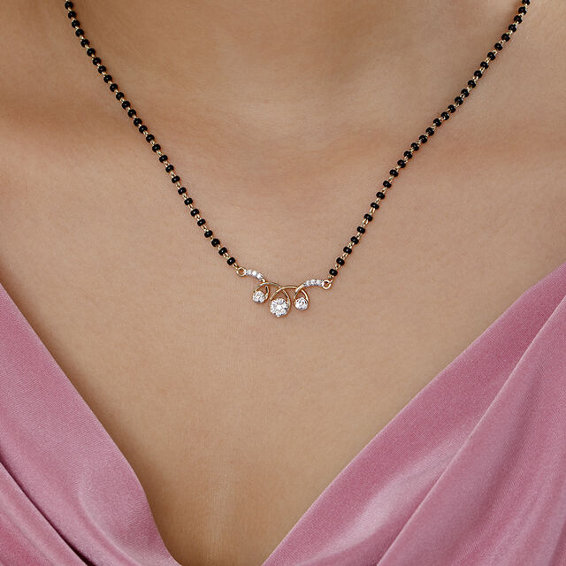 Twilight Swirls Gold and Diamond Mangalsutra 2