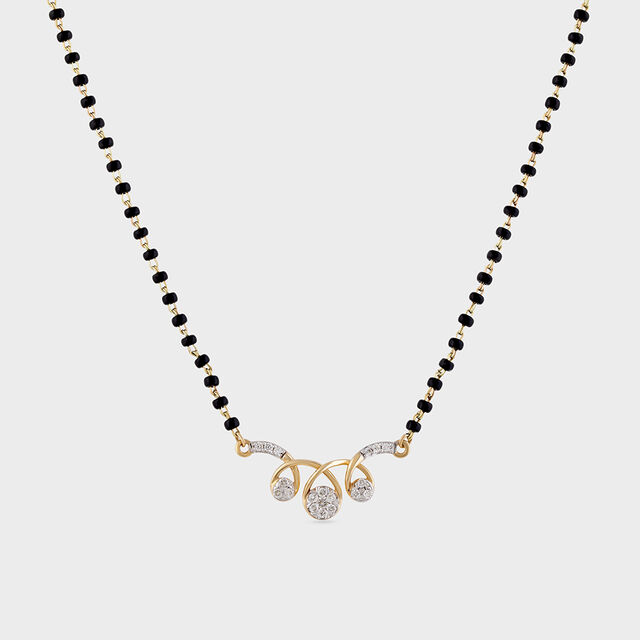 Twilight Swirls Gold and Diamond Mangalsutra 4