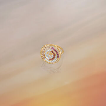 Radiant Spiral Diamond Ring
