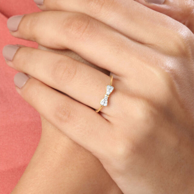 Cutie Bow Spark Diamond Ring 2