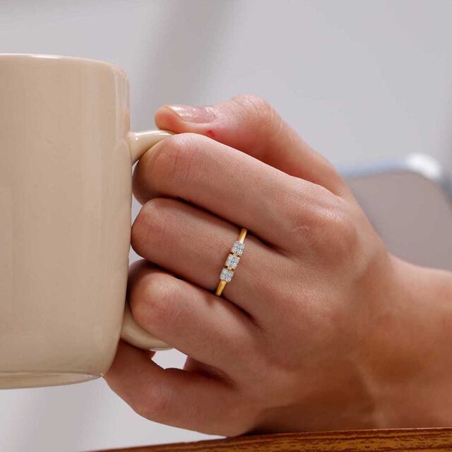Sassy Stacked Diamond Ring 2