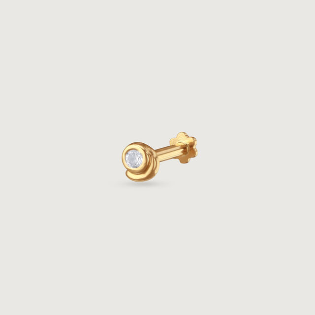 Chic Swirl Topaz Nose Pin 2