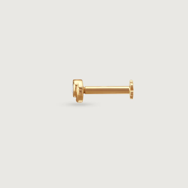 Chic Swirl Topaz Nose Pin 4