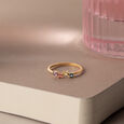 Blush Radiance Tourmaline & Gold Finger Ring 