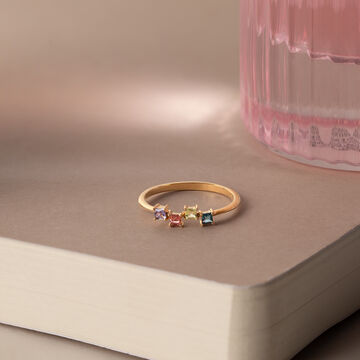 Blush Radiance Tourmaline & Gold Finger Ring