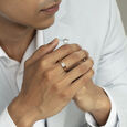 Clean Cuts Gold & Diamond Finger Ring for Men 2
